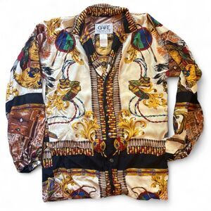 80s Cafe' Vintage Long Sleeve Button Up Shirt